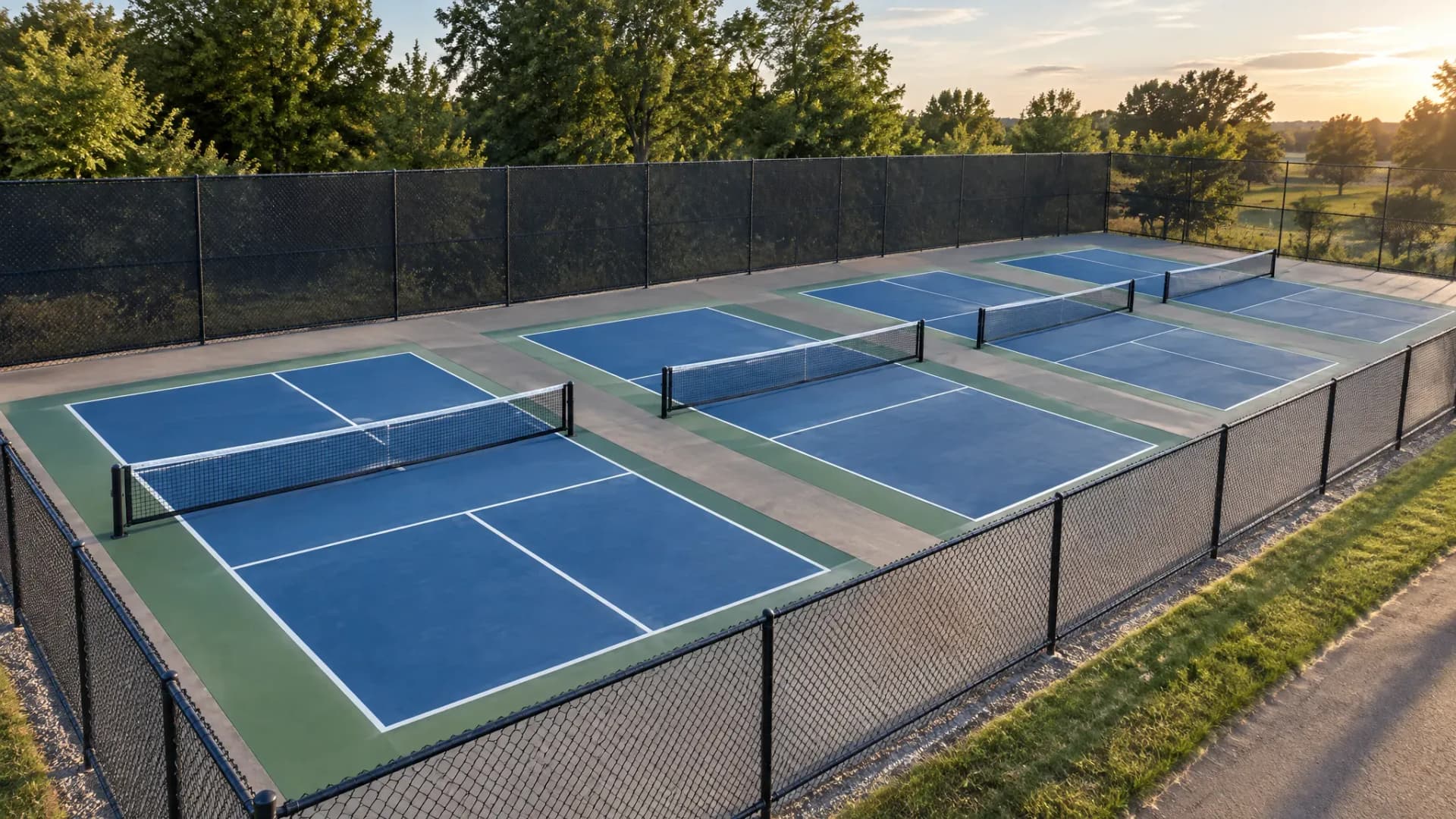 Laying Out a Multi-Court Pickleball Facility: Spacing, Orientation and the Equipment Each Choice Commits You To