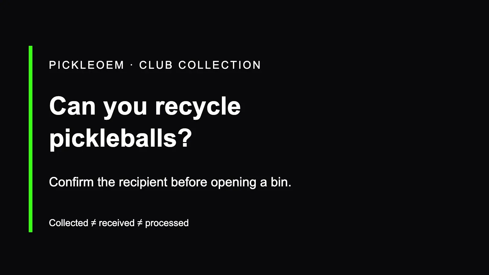Can You Recycle Pickleballs? A Club Collection Plan